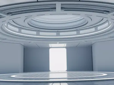 scifi platform stage 3D model