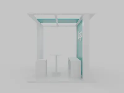 Simple Booth Event Low-poly 3D model