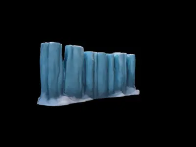  3d Render Holographic Glacier Barrier 3D model