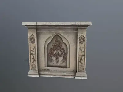 column  Low-poly 3D model