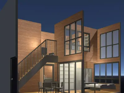 Apartment room in section cut 25-67 3D model