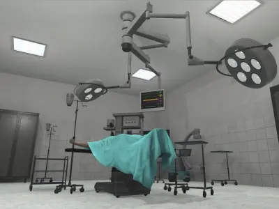 Clinic - Operating room Low-poly 3D model