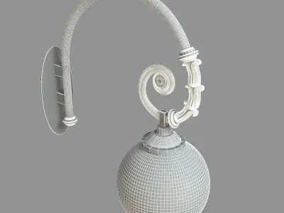 Classic Street Wall Lantern 3D model