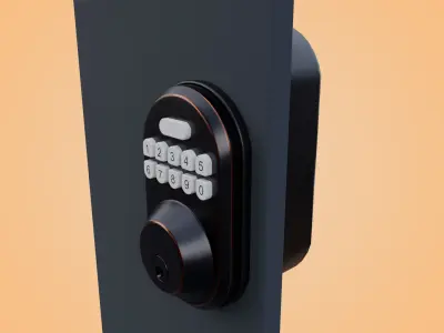 Security Door Digital Lock Low-poly 3D model