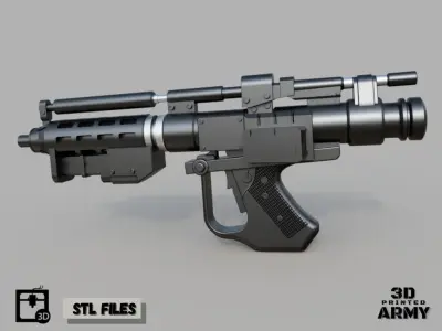 E-5 Blaster Rifle - 3D print Files - Star Wars 3D print model