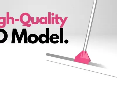 Realistic Floor Wiper Low-poly 3D model