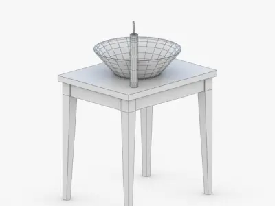 1590 - Sink Low-poly 3D model