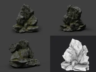 Rock Collection 007 Low-poly 3D model