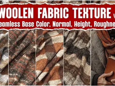 Woolen fabric VOL01 4K Seamless PNG PBR Textures Texture