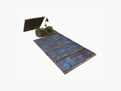 Satellite J11 Destroyed - SciFi Space Design Low-poly 3D model