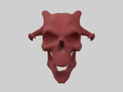 Demon Skull v1 003 Low-poly 3D model