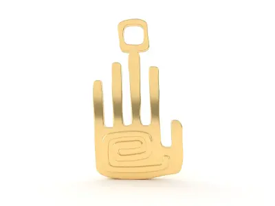 Native American pendant Hand 3D print model