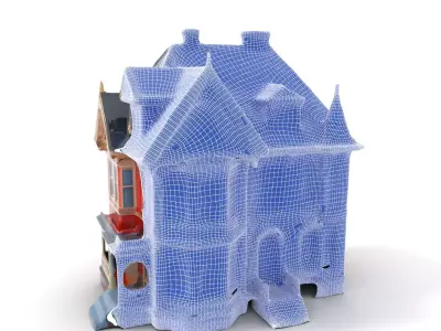 Victorian Brick House model pack Low-poly 3D model