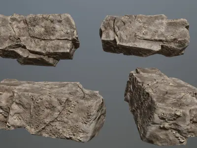 Rock Set 14 Low-poly 3D model