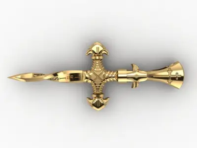 twised   sward  3D print model