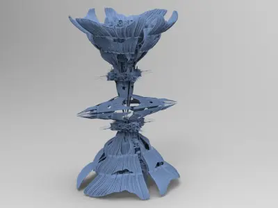 Aster Flower array 2 Low-poly 3D model