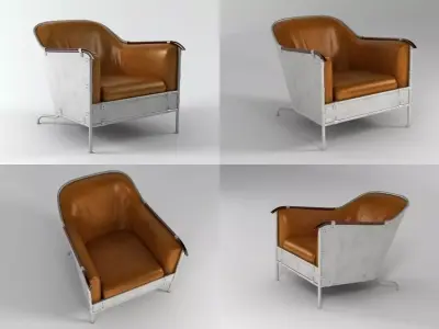 R A four different chairs 3D model