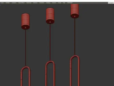 WIKI chandelier  Low-poly 3D model