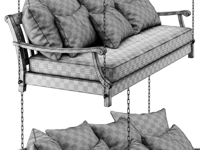 Wrenn Porch Wood Swing by Birch Lane 3D model