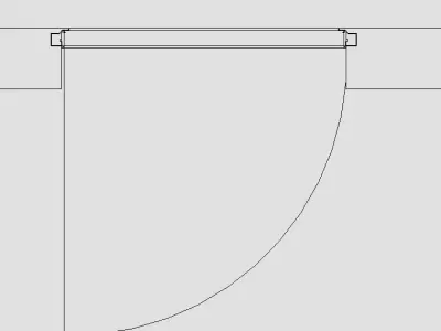 Revit hidden frame door v2020 3D model