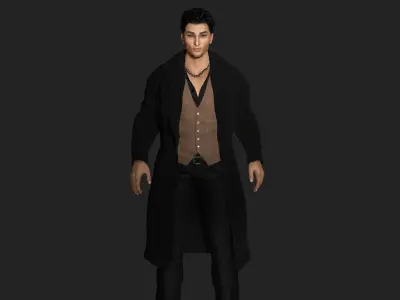 AAA 3D REALISTIC CHARACTER - EUROPEAN BUSINESSMAN  MAFIA  NPC Low-poly 3D model