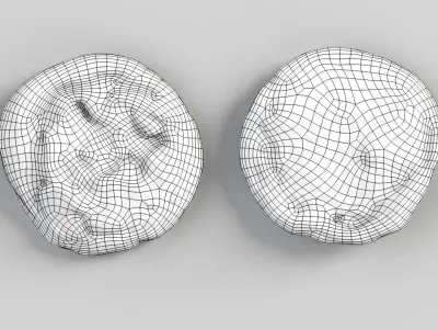 Vanilla Cookie - 3D Scan Low-poly 3D model