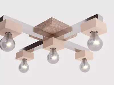 chandelier light fixture with four lights 3D model