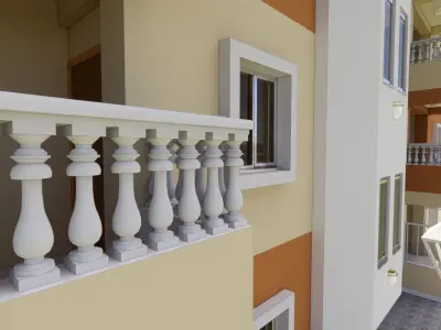 Residential building G plus 4 in Revit 3D model