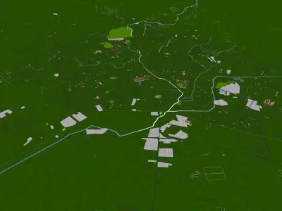 Leon City 2021 GIS 3d model Low-poly 3D model