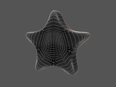 Star Emoji v2 007 Low-poly 3D model