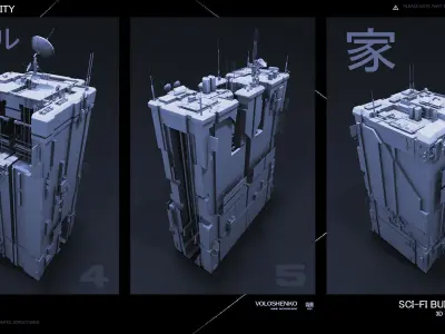 FUTURISTIC CITY Sci-Fi Buildings 3D 3D model