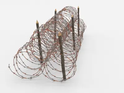 Barb Wire Obstacle 3D model
