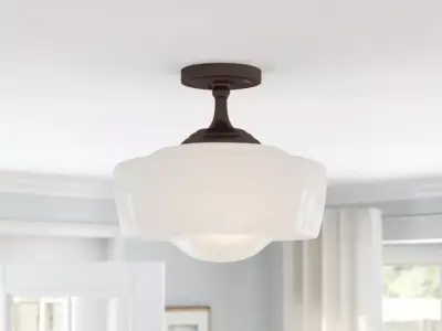 Belby Glass Semi Flush Mount Free 3D model