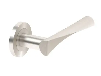 Eurospec Brema Satin Stainless Steel Door Handle Low-poly 3D model