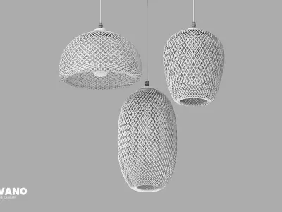 Chandelier Asia Hanging Lamp 3D model