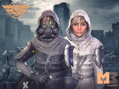 Medic Dystopia Low-poly 3D model