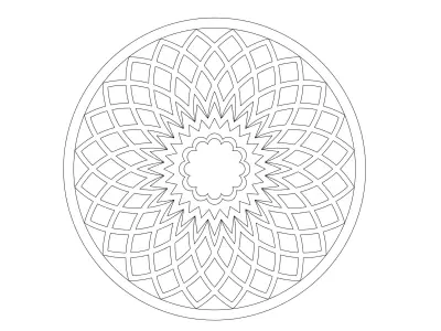 Medallion flooring coloring 3ds file for Rhinoceros 3dsmax 3ds Low-poly 3D model