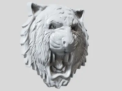 STL models for 3D printing and CNC Tiger 3D print model