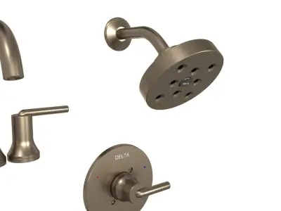 Delta faucet tap fixture tub shower  3D model