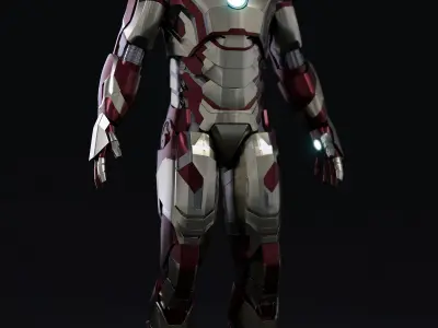 Iron man Mark 42 3d model  Low-poly 3D model