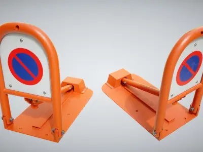 Traffic Safety Devices Pack Low-poly 3D model