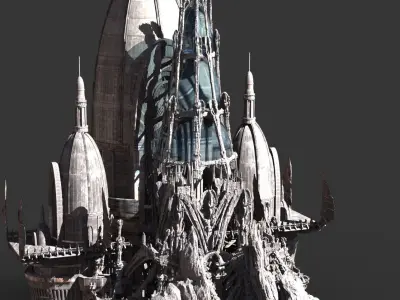 Austrian Fantasy castle structure 1 3D model