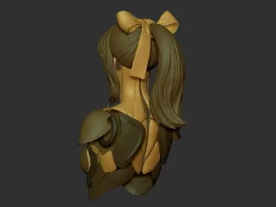 Female Anime Head 4-Eve 3D model
