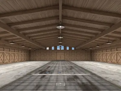 Wooden Warehouse 13 3D model