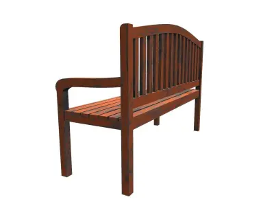 bench for sitting Low-poly 3D model
