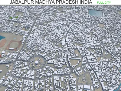 Jabalpur Madhya Pradesh India 30km Low-poly 3D model