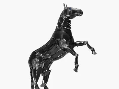 Robot horse rears up 3D model
