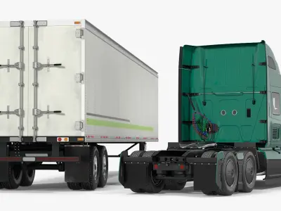  Heavy Duty Truck with Trailer 