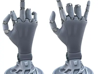 mechanical hand robot figure 3D model