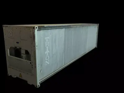 Shipping Container Low-poly 3D model